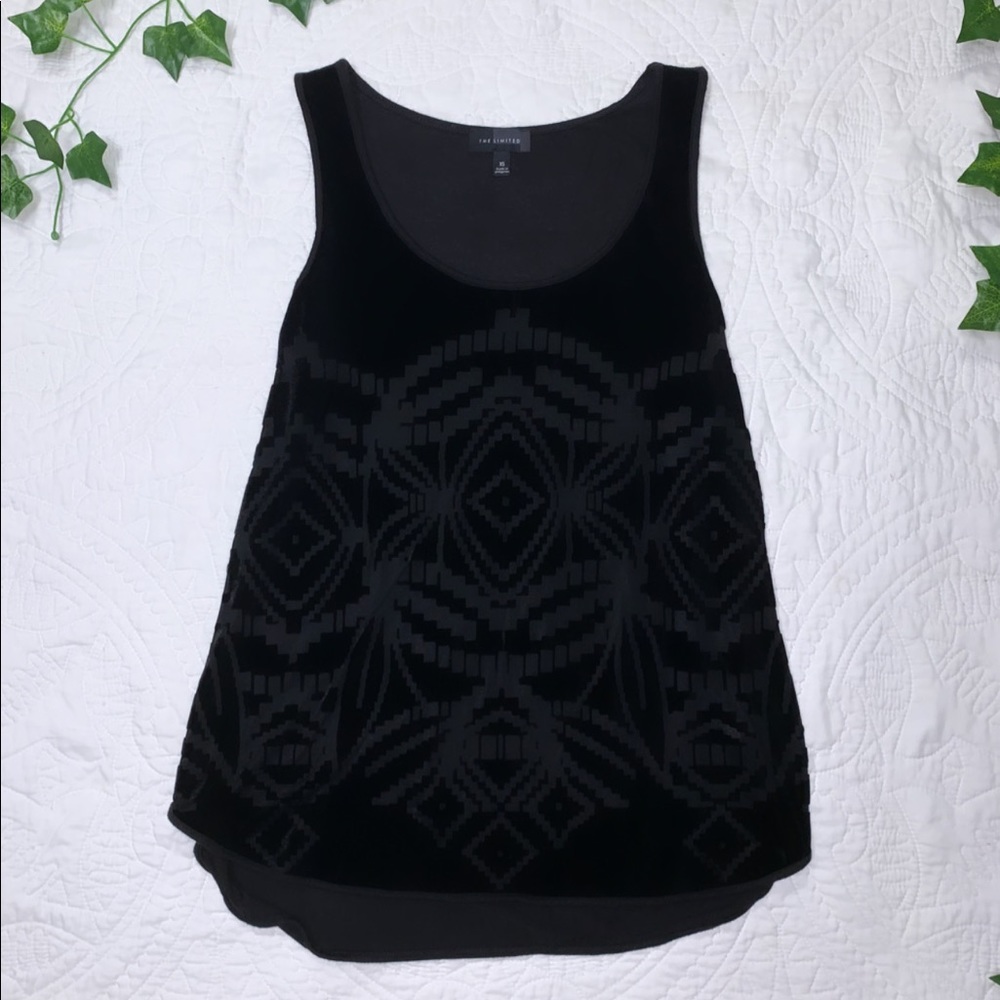 The Limited black velvet print tank top!